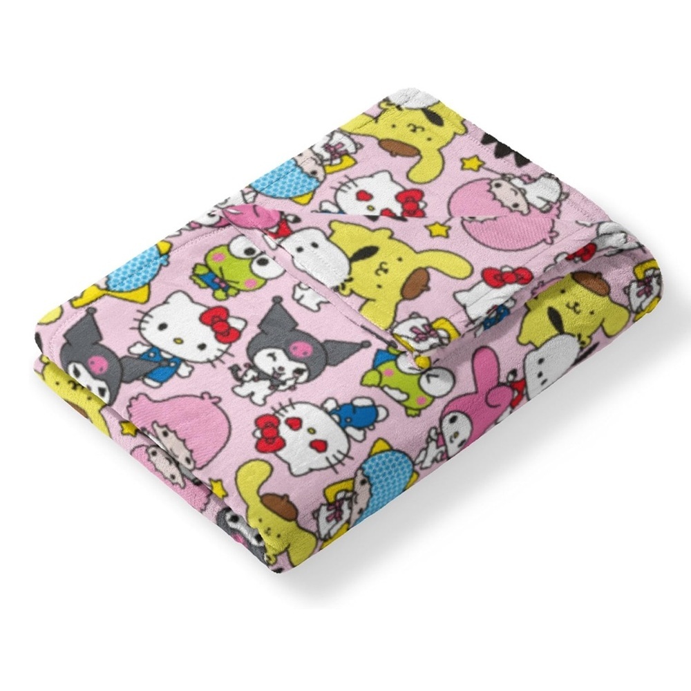 NWT Hello Kitty® & Friends Rainbow Magic Throw Blanket - Size 50”x 70” - Pink - Picture 4 of 8